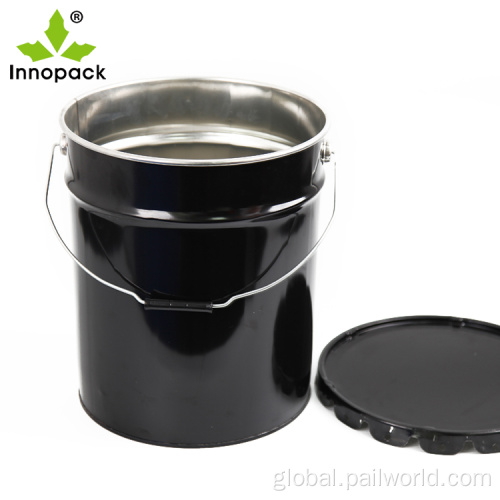 5 Gallon Bucket with HANDLE black 5gal steel bucket with lid and handle Factory
